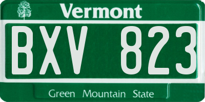 VT license plate BXV823