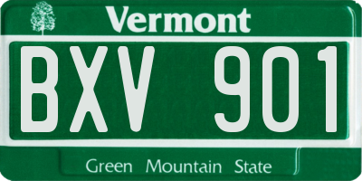 VT license plate BXV901