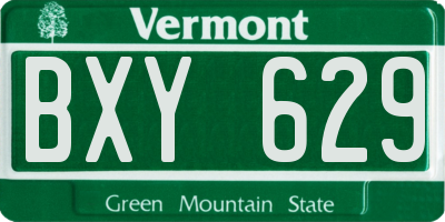 VT license plate BXY629