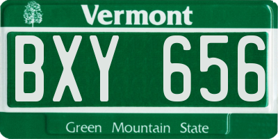VT license plate BXY656