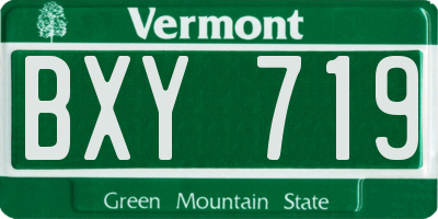 VT license plate BXY719
