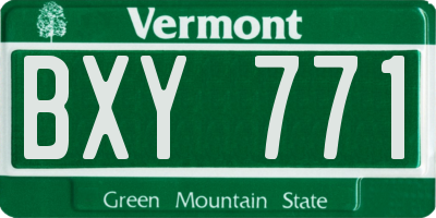 VT license plate BXY771