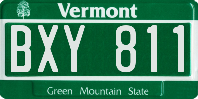 VT license plate BXY811