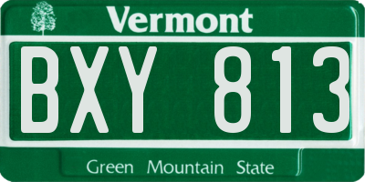 VT license plate BXY813