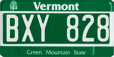 VT license plate BXY828