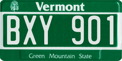 VT license plate BXY901