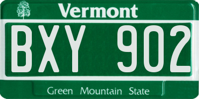 VT license plate BXY902