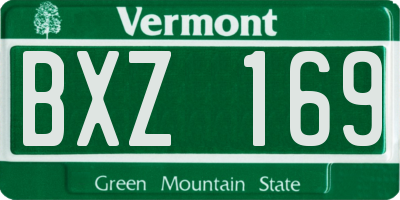 VT license plate BXZ169