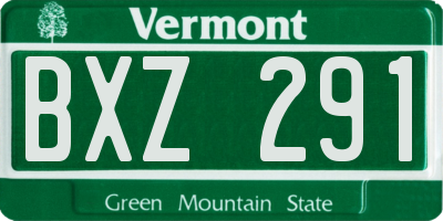 VT license plate BXZ291