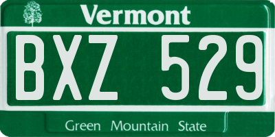 VT license plate BXZ529