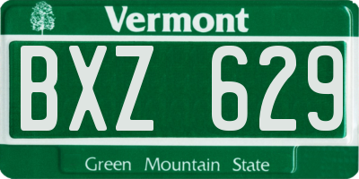 VT license plate BXZ629