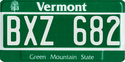 VT license plate BXZ682