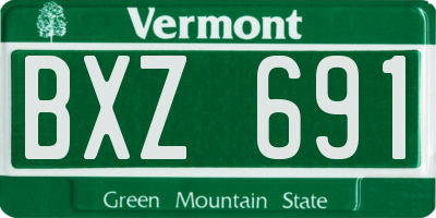 VT license plate BXZ691