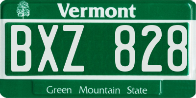 VT license plate BXZ828