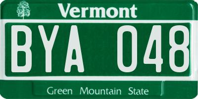 VT license plate BYA048