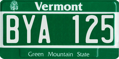 VT license plate BYA125