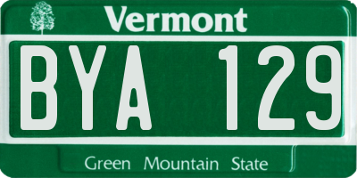 VT license plate BYA129