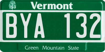 VT license plate BYA132