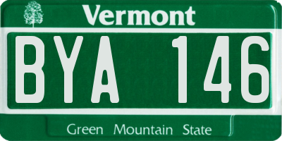 VT license plate BYA146