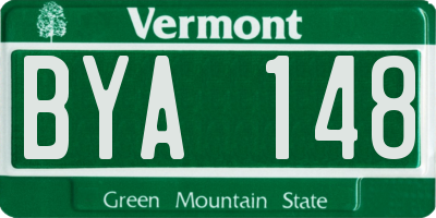 VT license plate BYA148