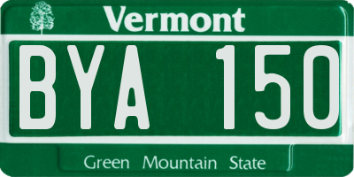 VT license plate BYA150