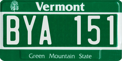 VT license plate BYA151
