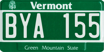 VT license plate BYA155