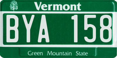 VT license plate BYA158