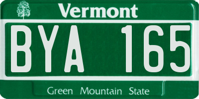VT license plate BYA165