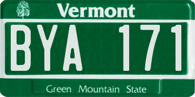 VT license plate BYA171