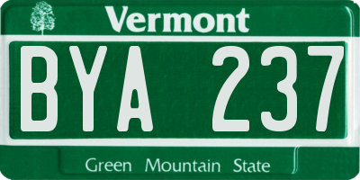 VT license plate BYA237
