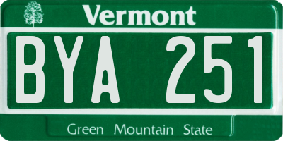 VT license plate BYA251