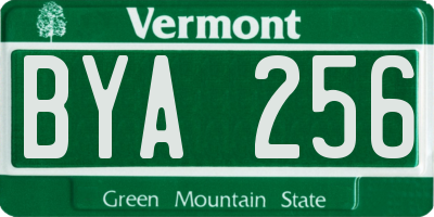 VT license plate BYA256