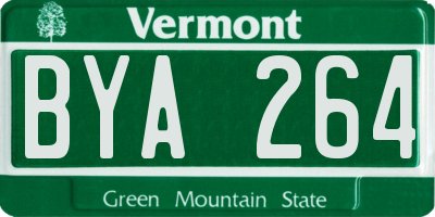VT license plate BYA264