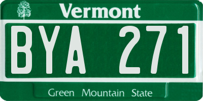VT license plate BYA271