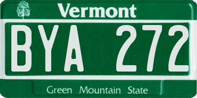 VT license plate BYA272