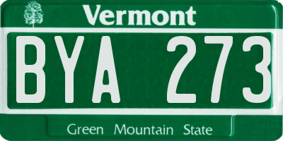 VT license plate BYA273
