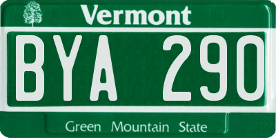 VT license plate BYA290