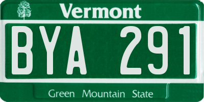 VT license plate BYA291