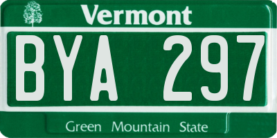 VT license plate BYA297