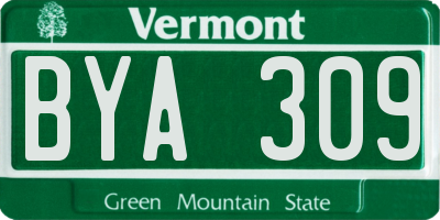 VT license plate BYA309