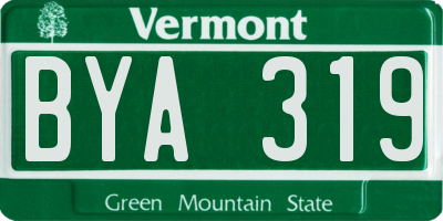 VT license plate BYA319