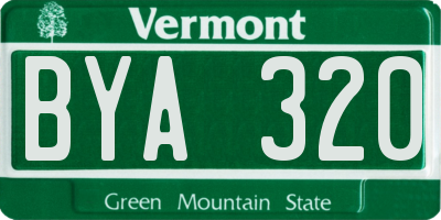 VT license plate BYA320
