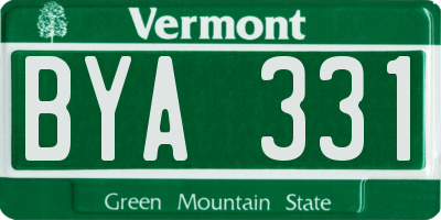 VT license plate BYA331