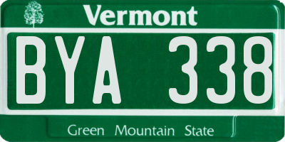 VT license plate BYA338