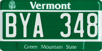VT license plate BYA348