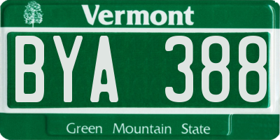 VT license plate BYA388