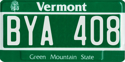 VT license plate BYA408