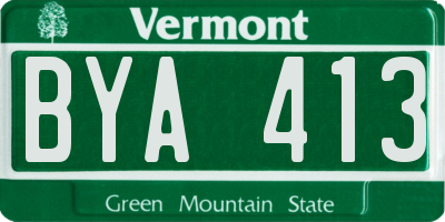VT license plate BYA413