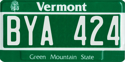 VT license plate BYA424